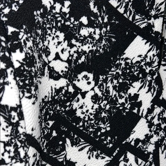 Xhilaration Black and White Cowl Neck Sheath Midi Dress - Picture 8 of 9